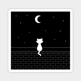 Cat in the night Magnet