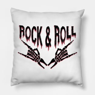 Rock And Roll Hand Sign Pillow