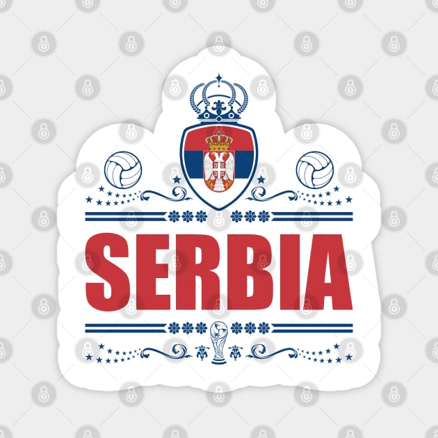 Serbia Football Gifts | Serbia Vintage Magnet by VISUALUV