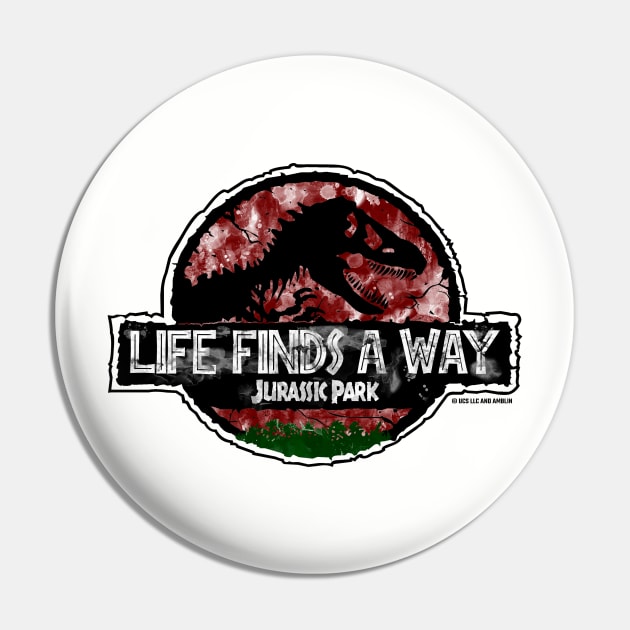 Jurassic - Dr Ian Malcolm Chaos Theory - Life Finds A Way - Pin by Jurassic Merch