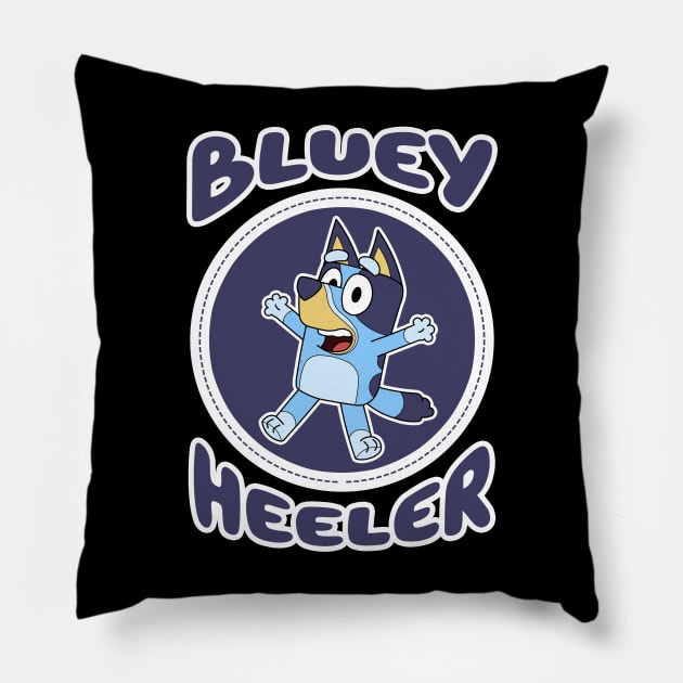 Bluey Heeler IV Pillow by Gunung Sambojorka