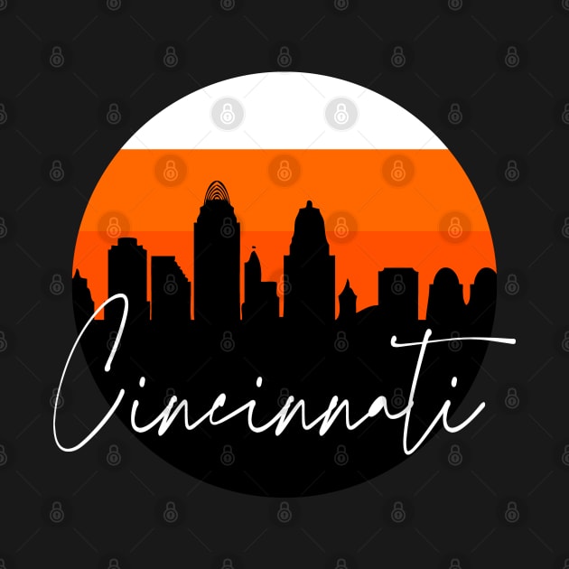 cincinnati Skyline Football Colors by funandgames