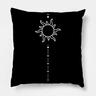 The Sun Line Art Pillow