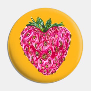 Strawberry of Many Eyes Pin