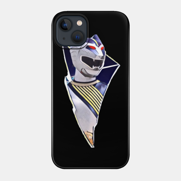 Silver Lunar Wolf Ranger Lightning Bolt - Power Rangers - Phone Case