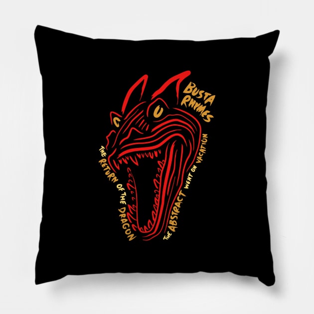 RETURNoftheDRAGON Pillow by undergroundART