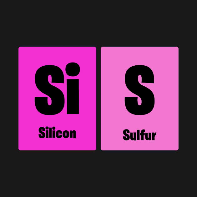 SIlicon Sulphur Sister Periodic Table Chemistry by Science Puns