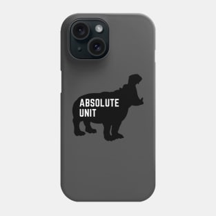 Absolute Unit - Hippo Black Phone Case