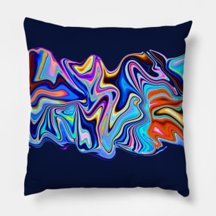 Marbled Abstract Graffiti Style Painting Pillow