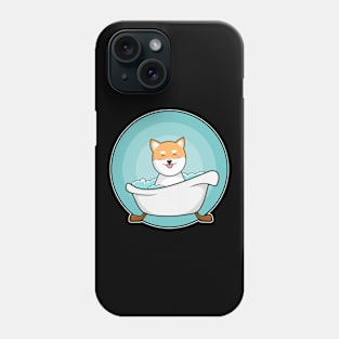 Dog in Bathtub Phone Case