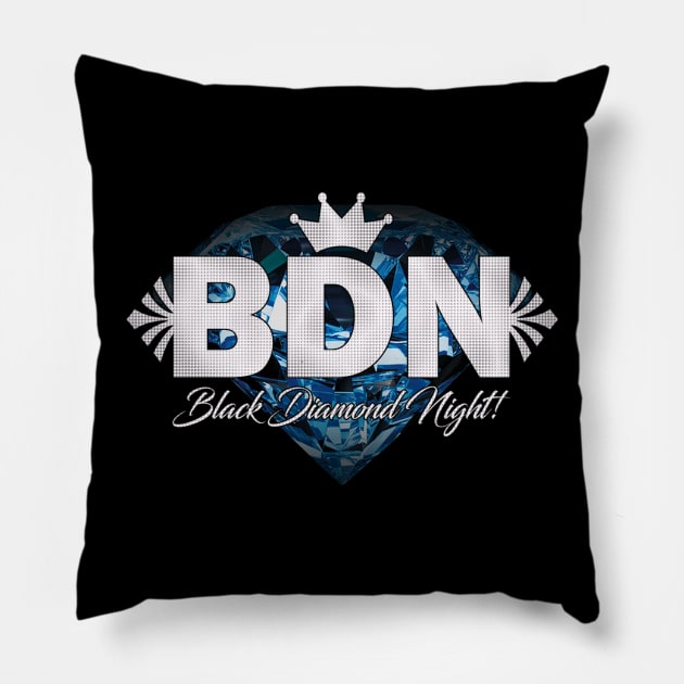 Black Diamond Night Logo Pillow by G-Art Swiss