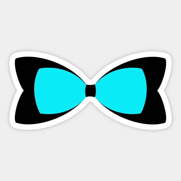 Blue/black bow - Bow - Sticker