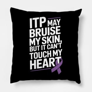 ITP Awareness Ribbon Blood Immune Thrombocytopenia Platelets Pillow