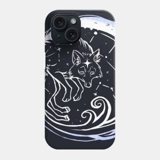 Wolf  of stars and moon Phone Case