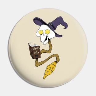 witch cowboy reading spell book Pin