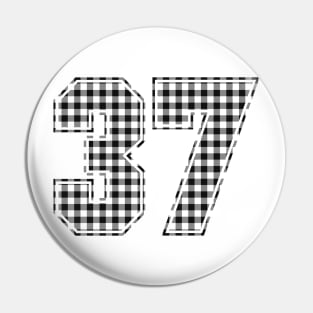 Plaid Number - 37 - Dark Pin