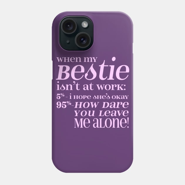 Besties - Pink Letters Phone Case by CuteCoCustom