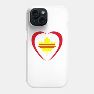 Canadian Vietnamese (South) Multinational Patriot Flag (Heart) Phone Case