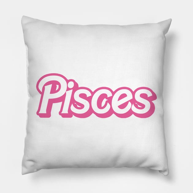 retro barbie pisces Pillow by osnapitzami