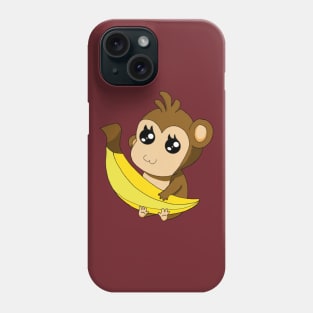 Affe mit Banane Phone Case