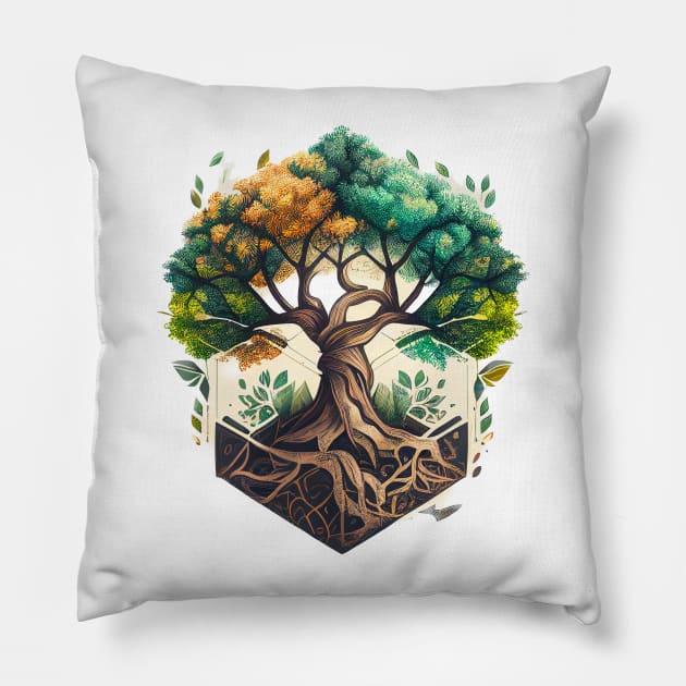 Mother Tree - Designs for a Green Future Pillow by Greenbubble