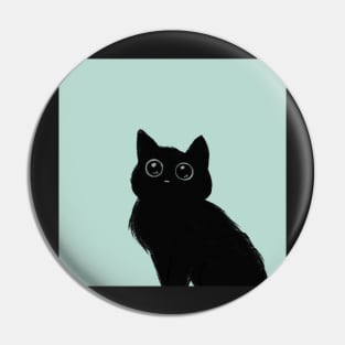 Black Cat Button Pin