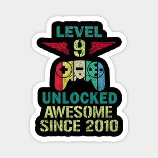 Level 9 Unlocked Awesome Since 2011 Gamers lovers Magnet