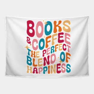 Books, Coffee, Happiness Tapestry