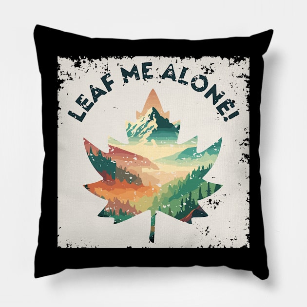 Serenity Leaf: Natural Scenery Pillow by Hepi Mande