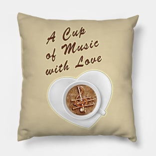 It's the time to drink a cup of music with LOVE Pillow