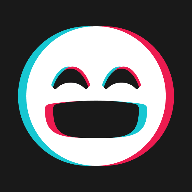 TikTok laughing emoji smiley White by ThingyDilly