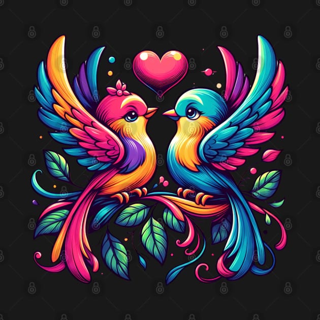 Whimsical Love Birds by Annabelhut