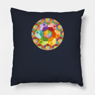 Rainbow Hexagons Pillow