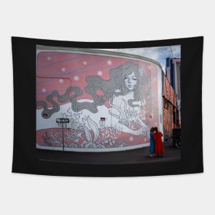 Pink Graffiti Mermaid Tapestry