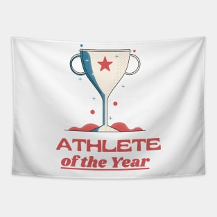 Athlete Of the Year with Cup for winners Tapestry