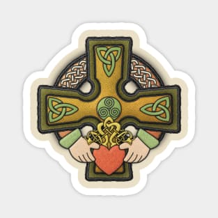 Claddagh Celtic Cross Magnet