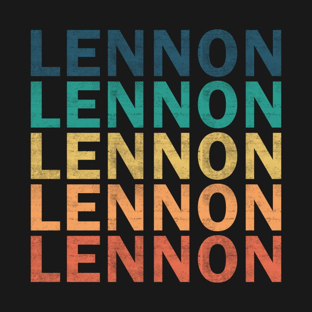 Lennon Name T Shirt - Lennon Vintage Retro Name Gift Item Tee by henrietacharthadfield