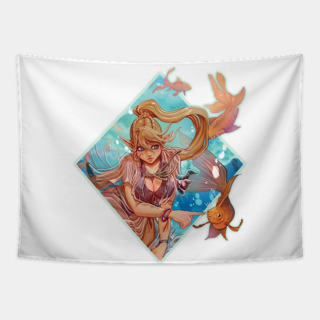 Water elf Tapestry by RerinKin