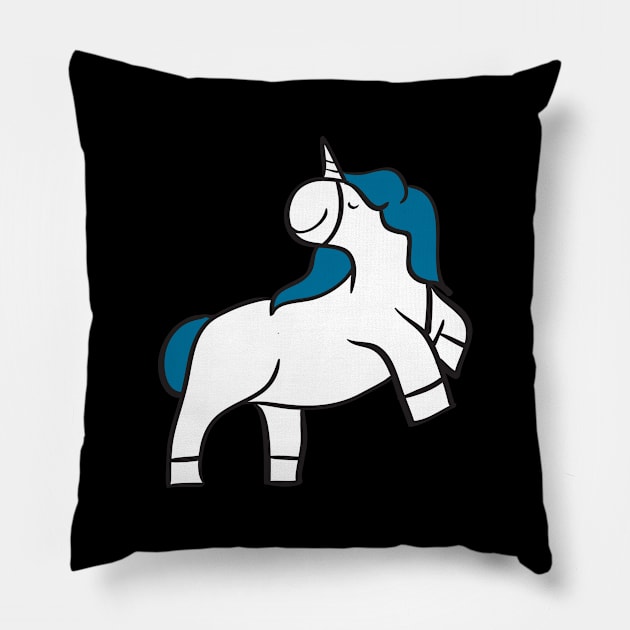 Unicorn In Daily Life Pillow by KsuAnn