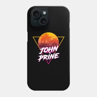 John Prine - Proud Name Retro 80s Sunset Aesthetic Design Phone Case