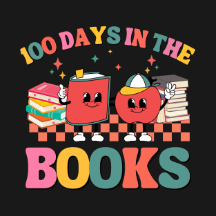 100 Days in the Books Reading Teacher 100th Day of School T-Shirt