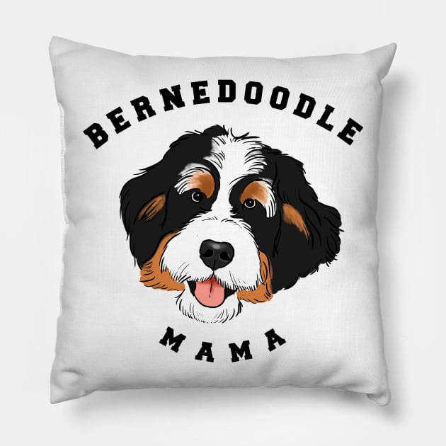 Bernedoodle Mama, Bernedoodle Mom, Bernedoodle Girl, Bernedoodle Lover Pillow by sockdogs