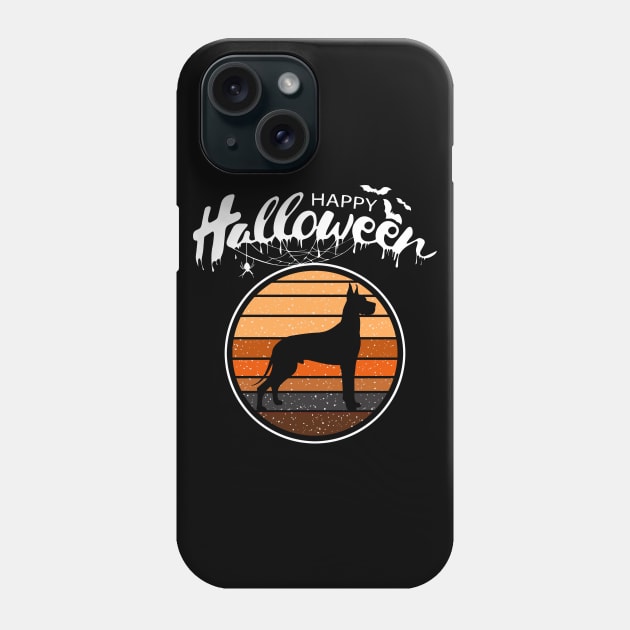 Funny Happy Halloween Beautiful Great Dane Men Women Kids Phone Case by mlleradrian