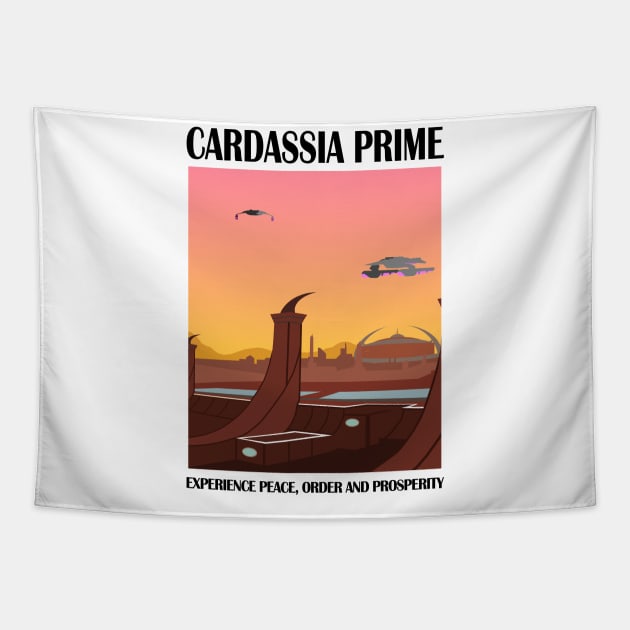 Star Trek - Travel Poster Cardassia Prime Tapestry by AdriansFinalFrontier