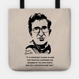 Noam Chomsky Portrait and Quote Tote