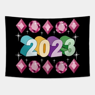 Happy New Year 2023 - Gems Stones Art Tapestry