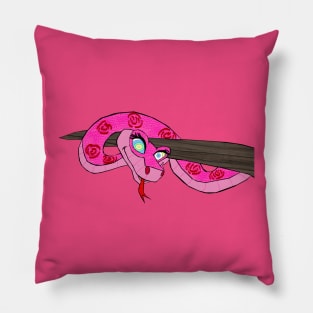 Pink Kaa On Tree Pillow