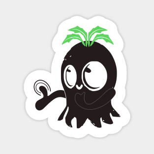 black ghost boo! cute and happy design Magnet