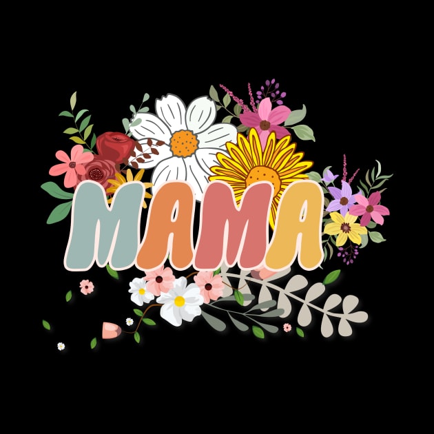 Comfort Colors® Retro floral Mama by banayan