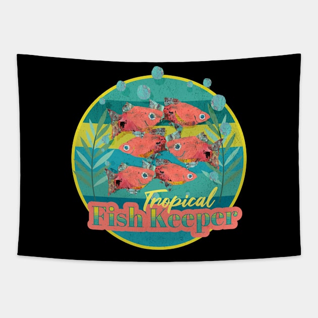 Tropical Fish Keeper Tapestry by Gina's Pet Store